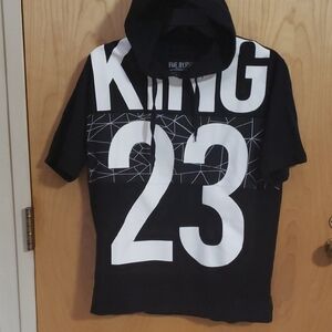 Vintage Like New Black Graphic 23 Jordan King Hoodie Short Sleeve